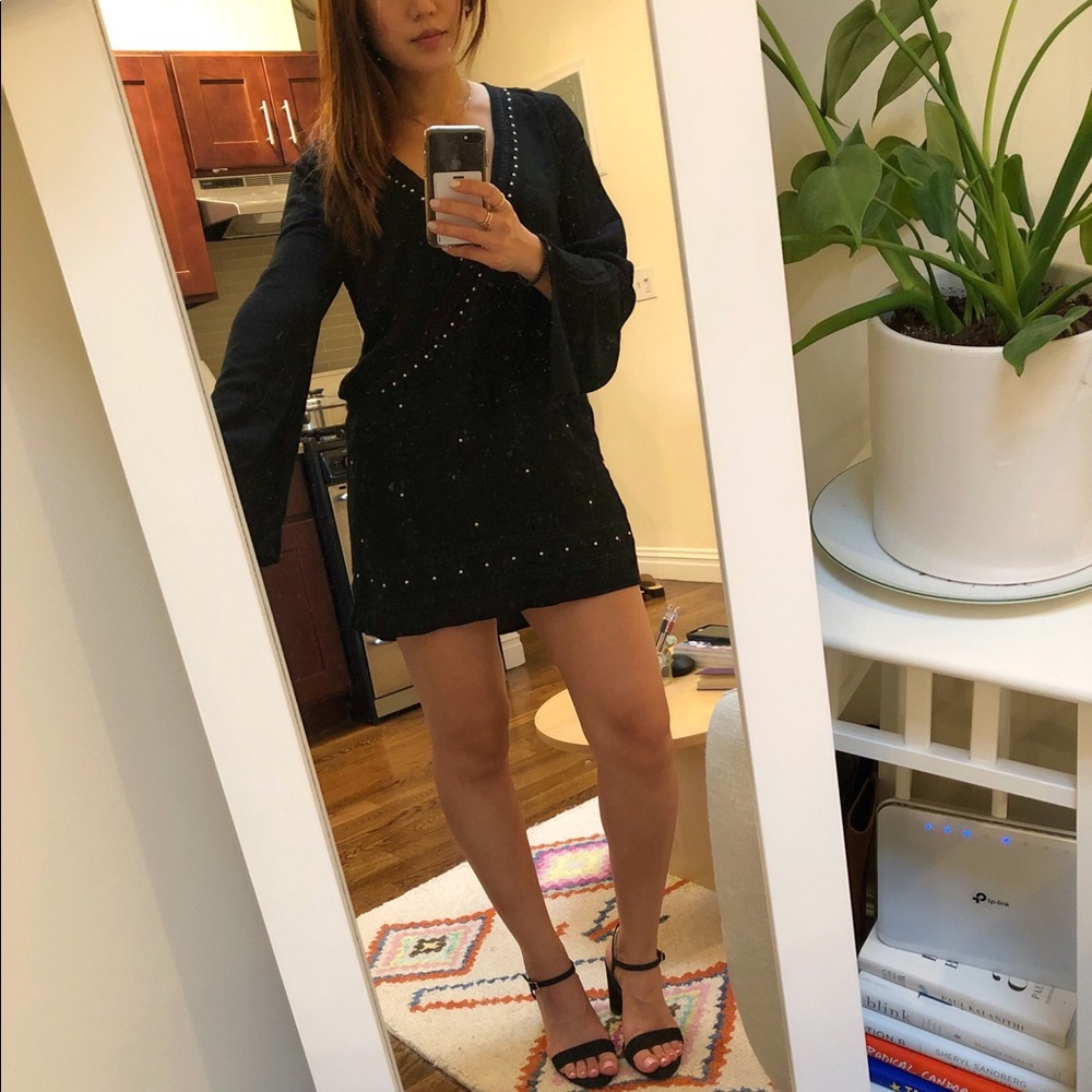 Black Studded Long Sleeve Dress from Lulus
